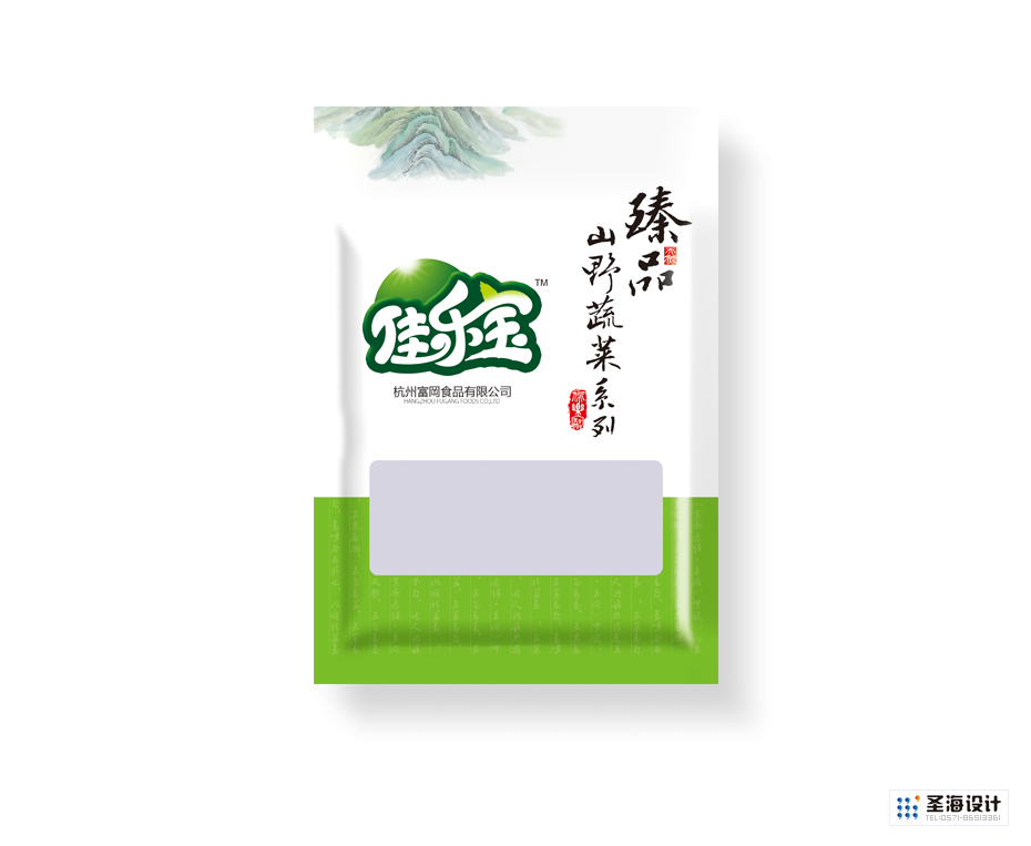 佳乐宝臻品山野蔬菜系列包装袋设计|杭州圣海包装艺术设计有限公司