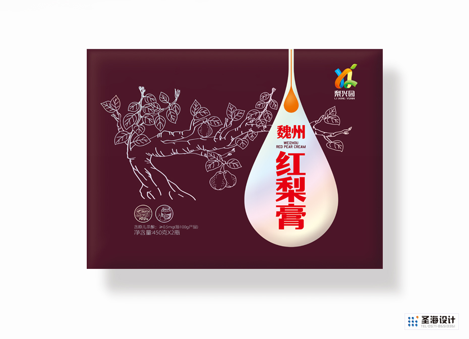 梨兴园魏州红梨膏礼盒装|梨兴园品牌|杭州包装设计有限公司|品牌包装设计