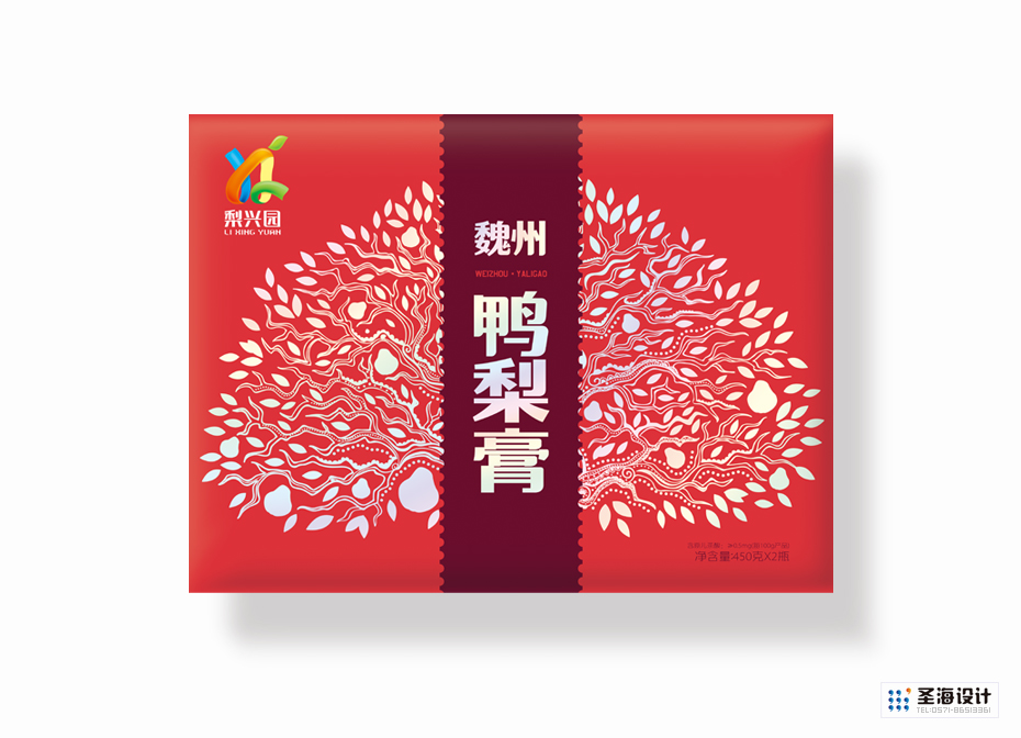 梨兴园魏州鸭梨膏礼盒装|梨兴园品牌|杭州包装设计有限公司|品牌包装设计