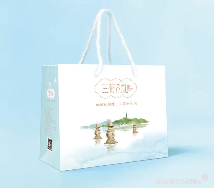 杭州特产糕点套装礼盒|三茶六礼|杭州品牌|杭州圣海包装艺术设计|包装设计|杭州包装设计