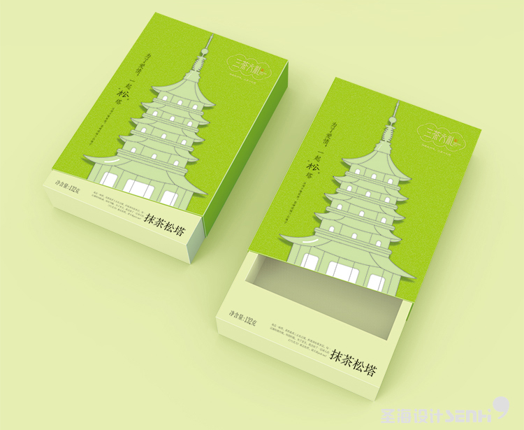 抹茶松塔|三茶六礼|杭州品牌|杭州圣海包装艺术设计|包装设计|杭州包装设计