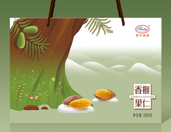 世外桃源香榧礼盒及山核桃等包装设计