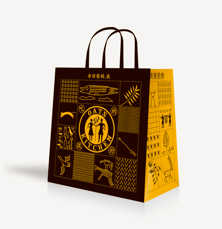 燕麦厨房餐饮打包袋,外卖袋设计 燕麦厨房餐饮打包袋,外卖袋设计
