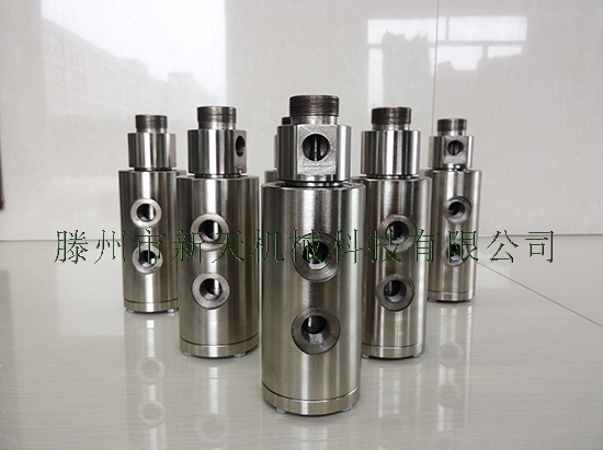 不锈钢壳体材质的液压油旋转接头实物
