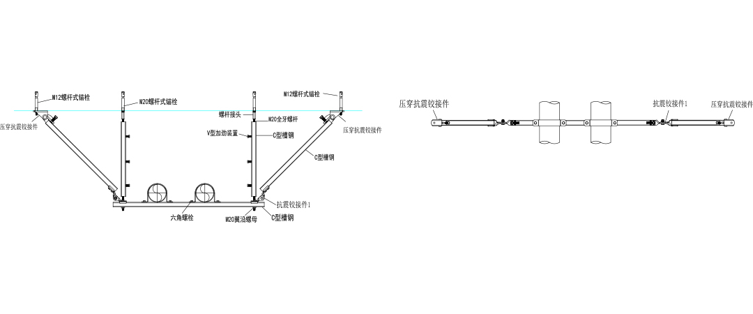 水管组合侧向支撑