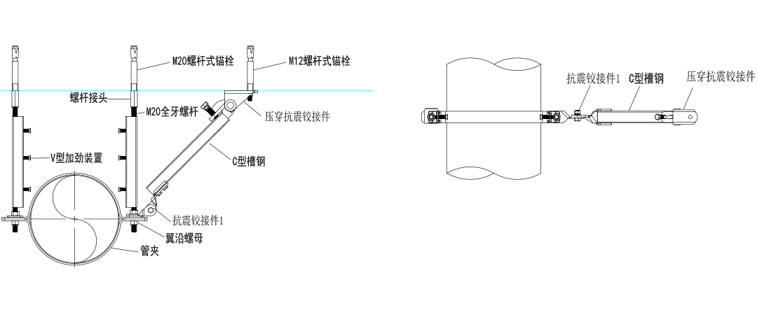 DN200以上水管侧向支撑