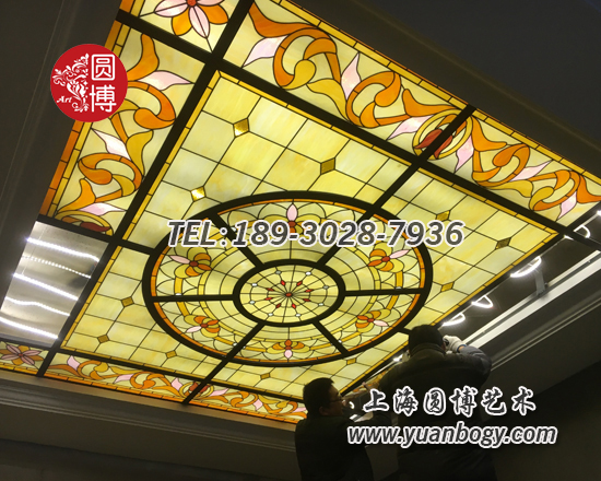 北京别墅艺术玻璃穹顶彩色穹顶