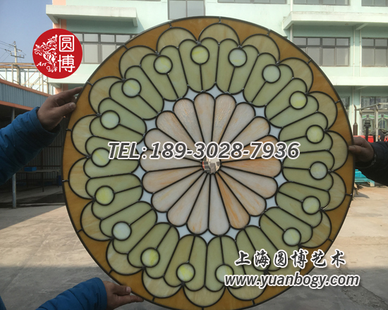 浙江台州别墅彩色镶嵌玻璃圆顶