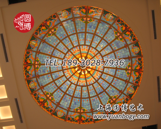 山东临沂彩色蒂凡尼玻璃穹顶
