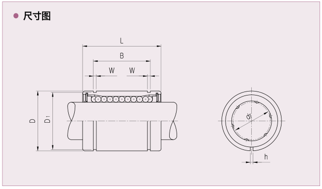 直线轴承间隙可调型-LM-AJ尺寸图