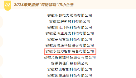 Good news! Anhui Younglift Intelligent Equipment Co., Ltd. was awarded the provincial honorary title