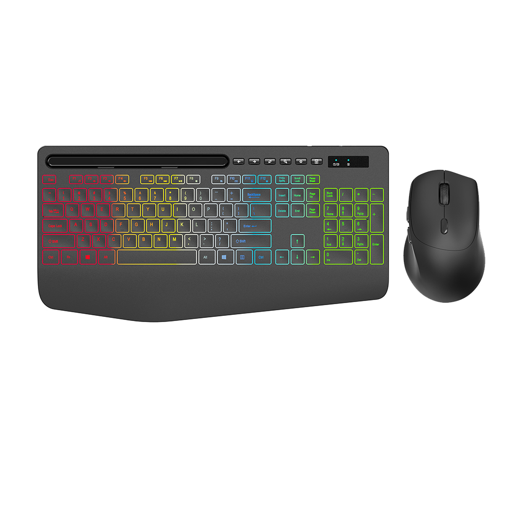 KB-213DG & MS-964DG 2.4GHz充电发光静音薄膜键盘和鼠标套装