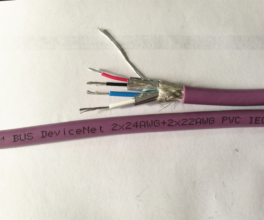 devicenet BUS专用总线电缆 DVN18粗缆 DVN24细缆 适合安装好后固定不动的场合