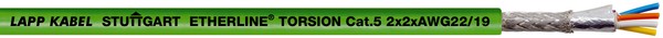 德国缆普LAPP工业以太网网线 profinet Type C TORSION P CAT5 AWM 2X2XAWG22/19