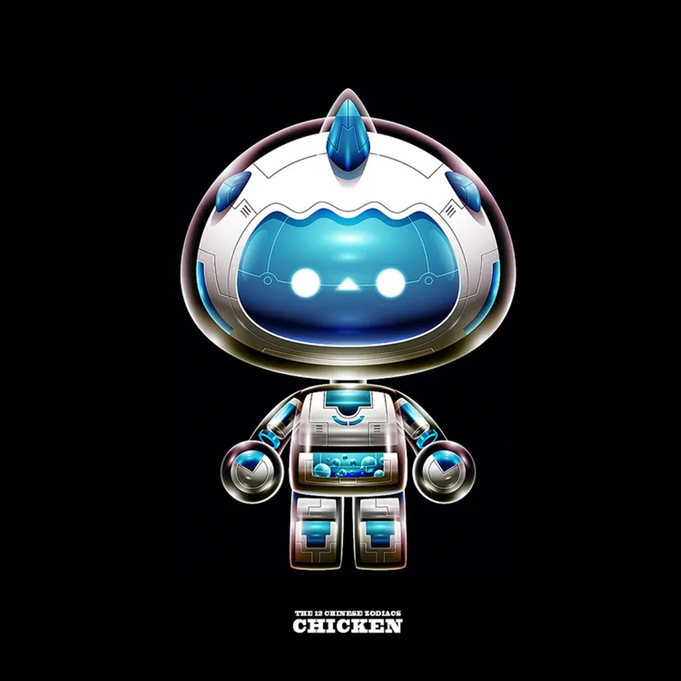 十二生肖鸡卡通设计