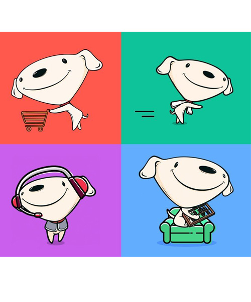 京东狗吉祥物设计