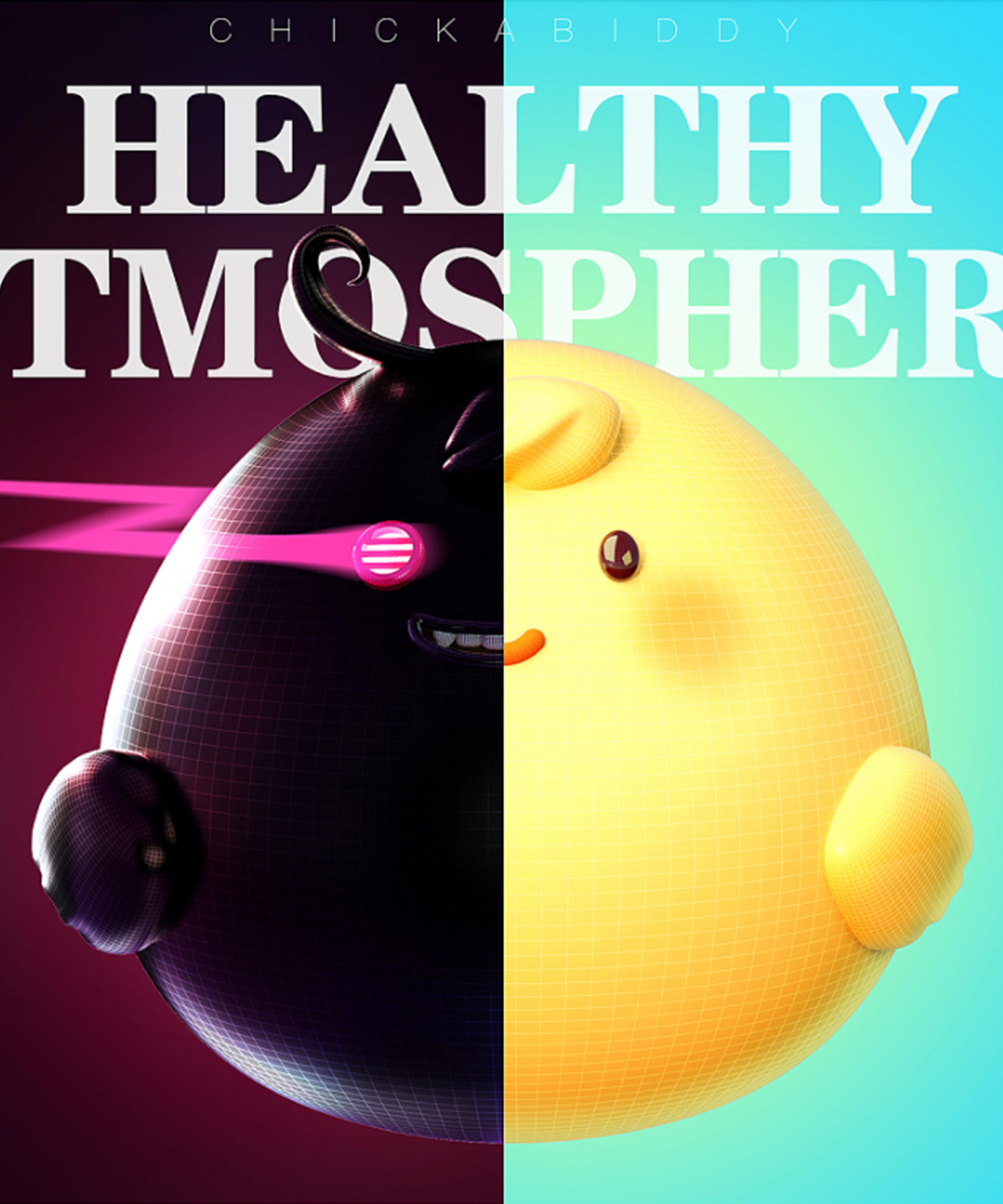 正气鸡/负气鸡ip形象