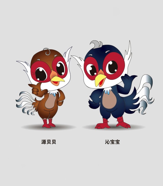 绿色沁源褐马鸡