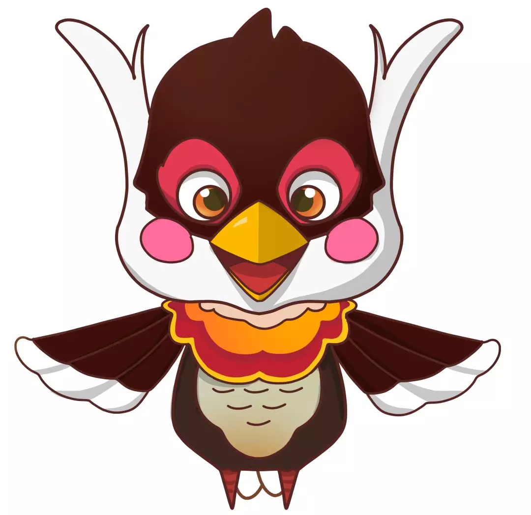 山西省鸟褐马鸡吉祥物设计