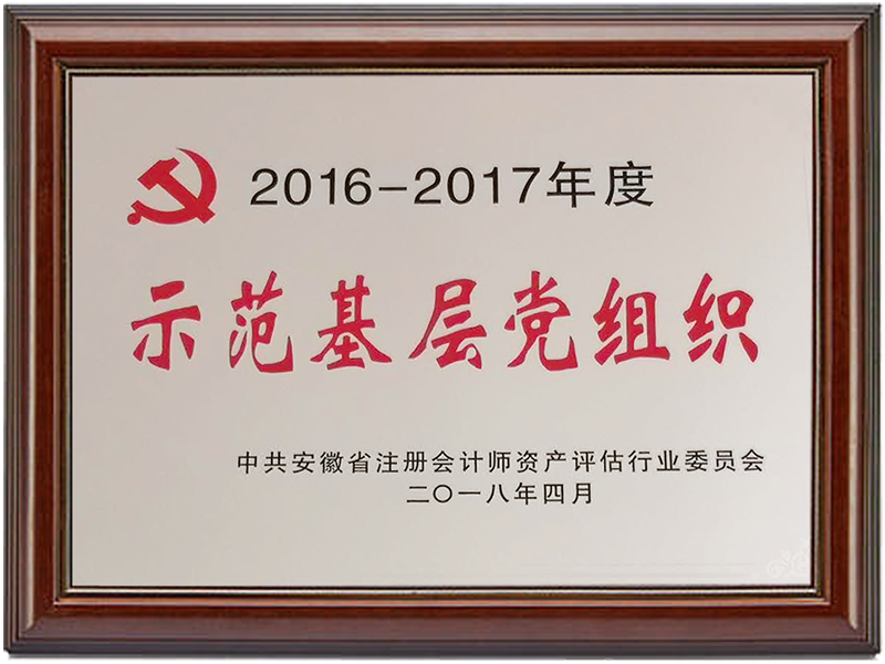 2016-2017年度“示范基层党组织”