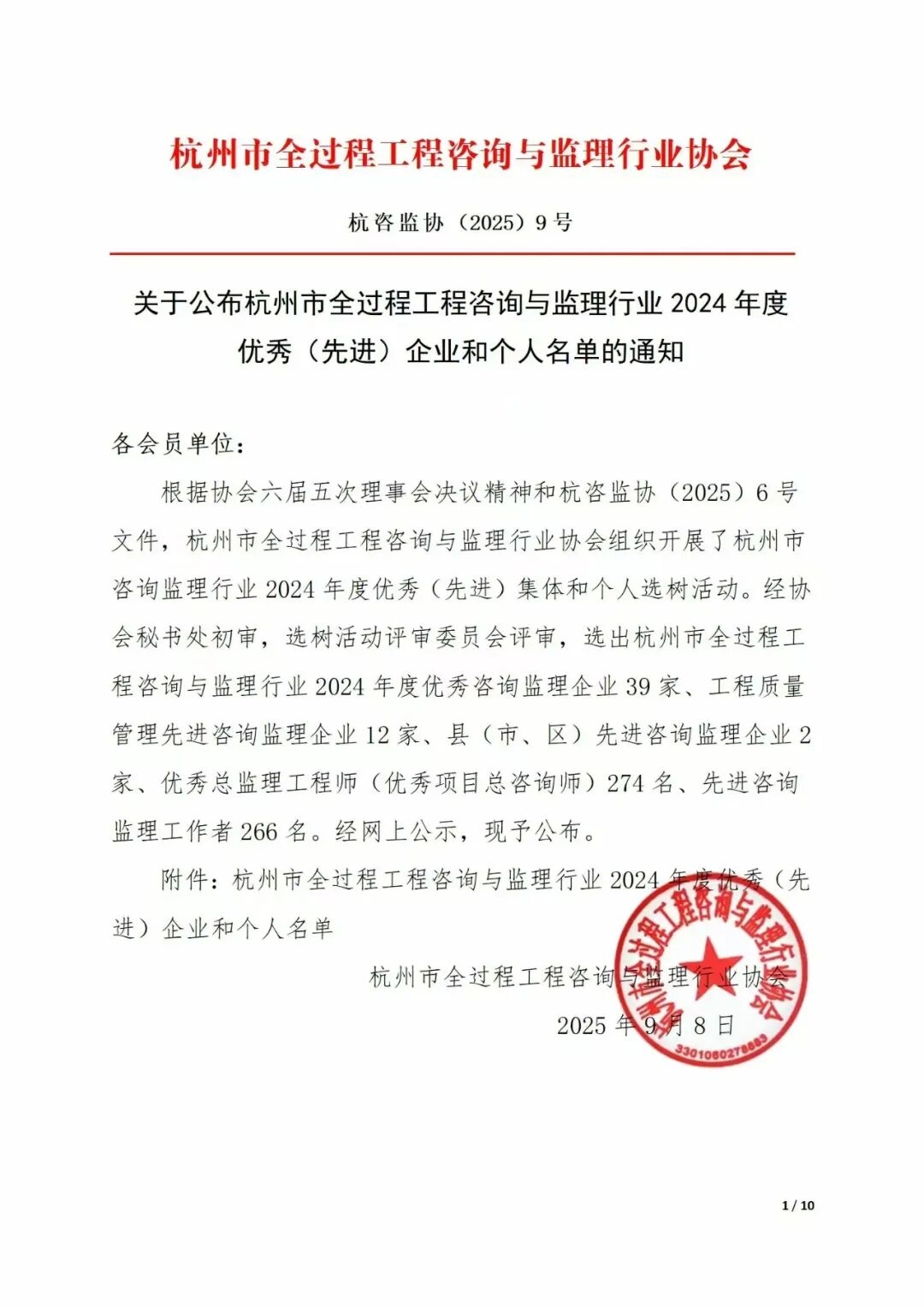 【简讯】企业荣誉｜凯发k8·中国官方网站公司被评为杭州市全过程工程咨询与监理行业2024年度优秀咨询监理