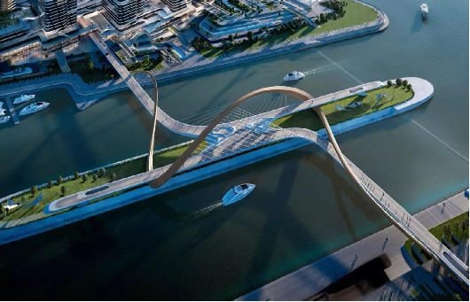 景芳三堡单元江河汇城市综合体汇中区块景观步行桥和西岸公园工程监理