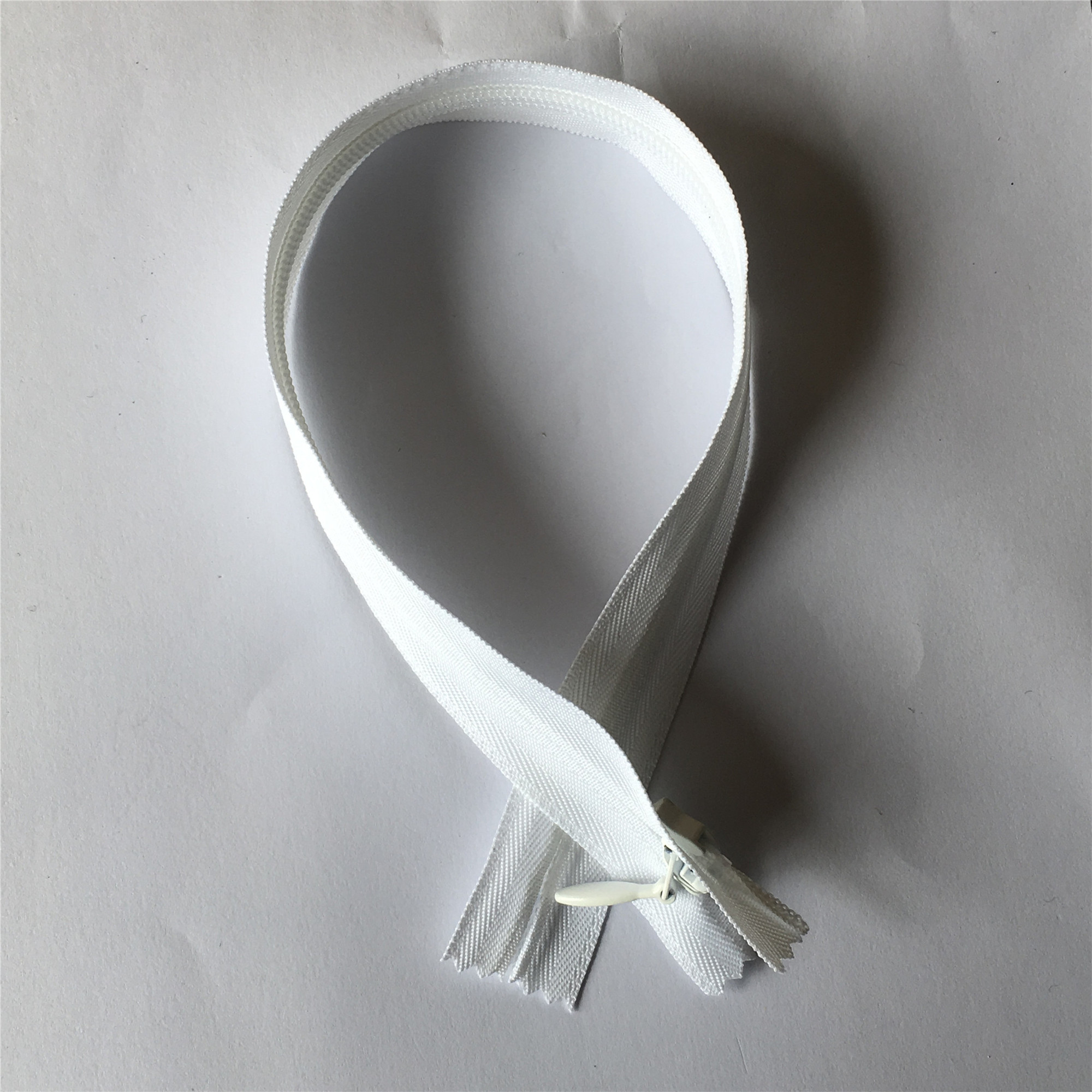 3号隐形闭口拉链白色