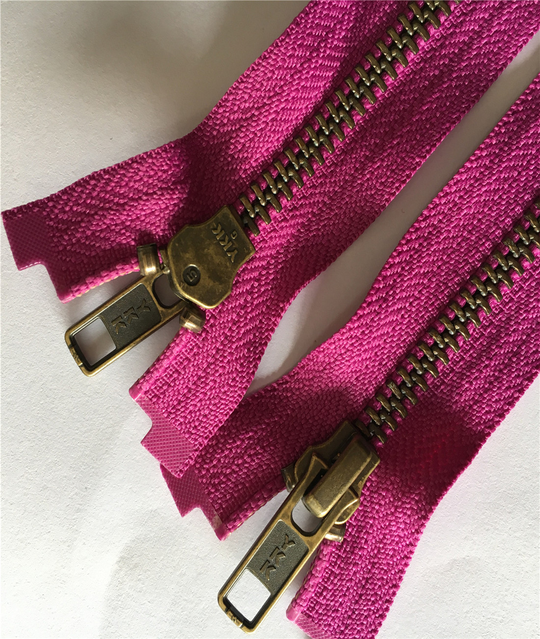 5号金属青古铜上下拉闭口拉链