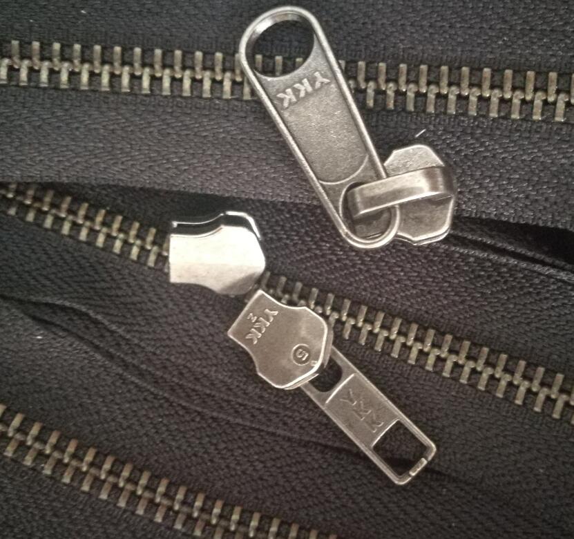 ykk5号古银枪色码装拉链拉头