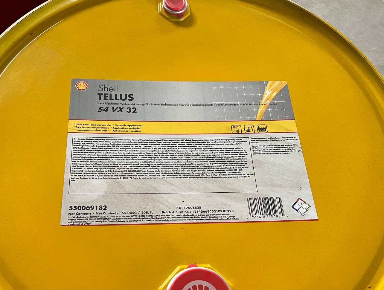 壳牌得力士Shell Tellus S4 VX32 46 68低凝温合成抗磨液压油
