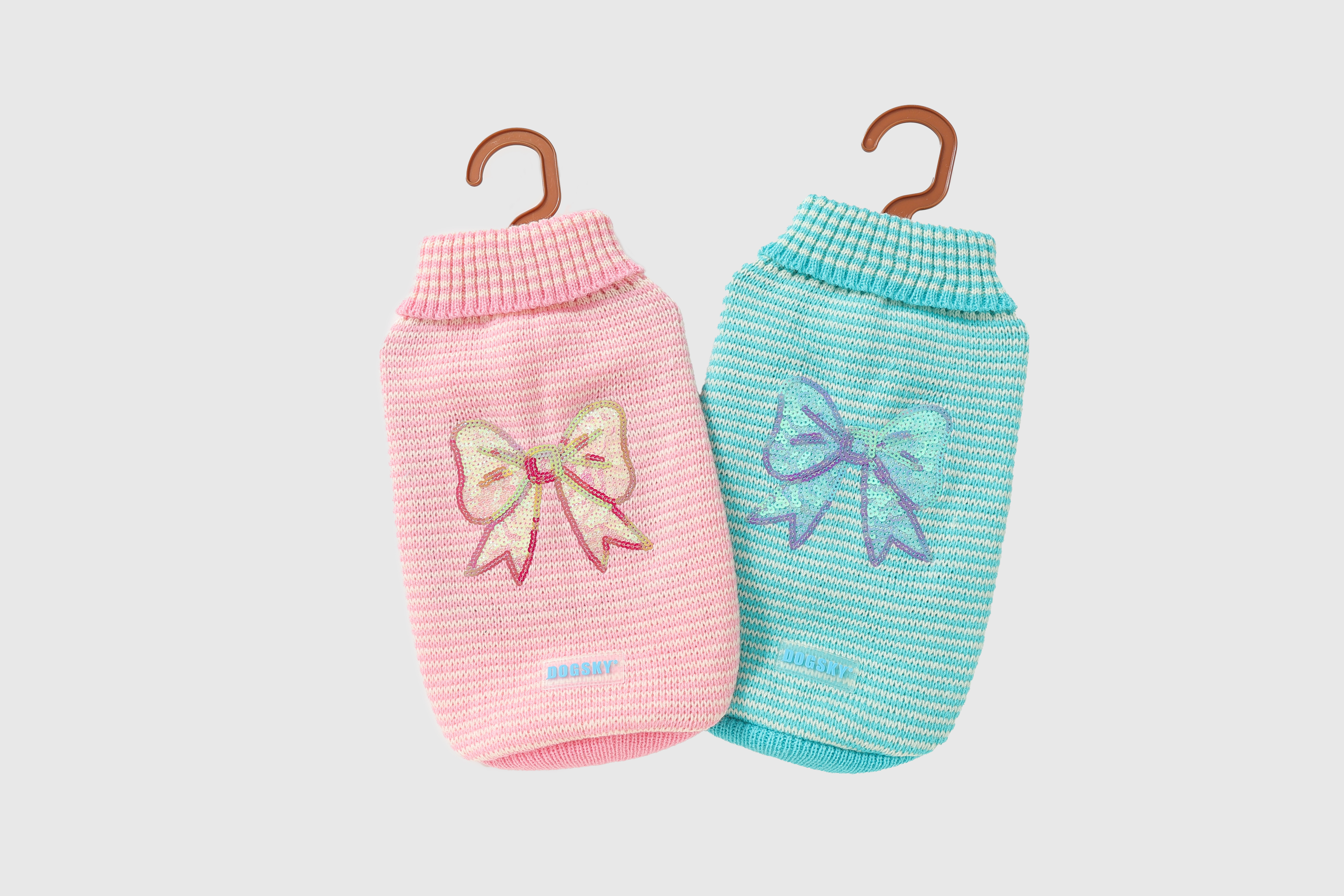 2025秋冬蝴蝶结绣花宠物毛衣狗狗猫咪针织时尚保暖外套