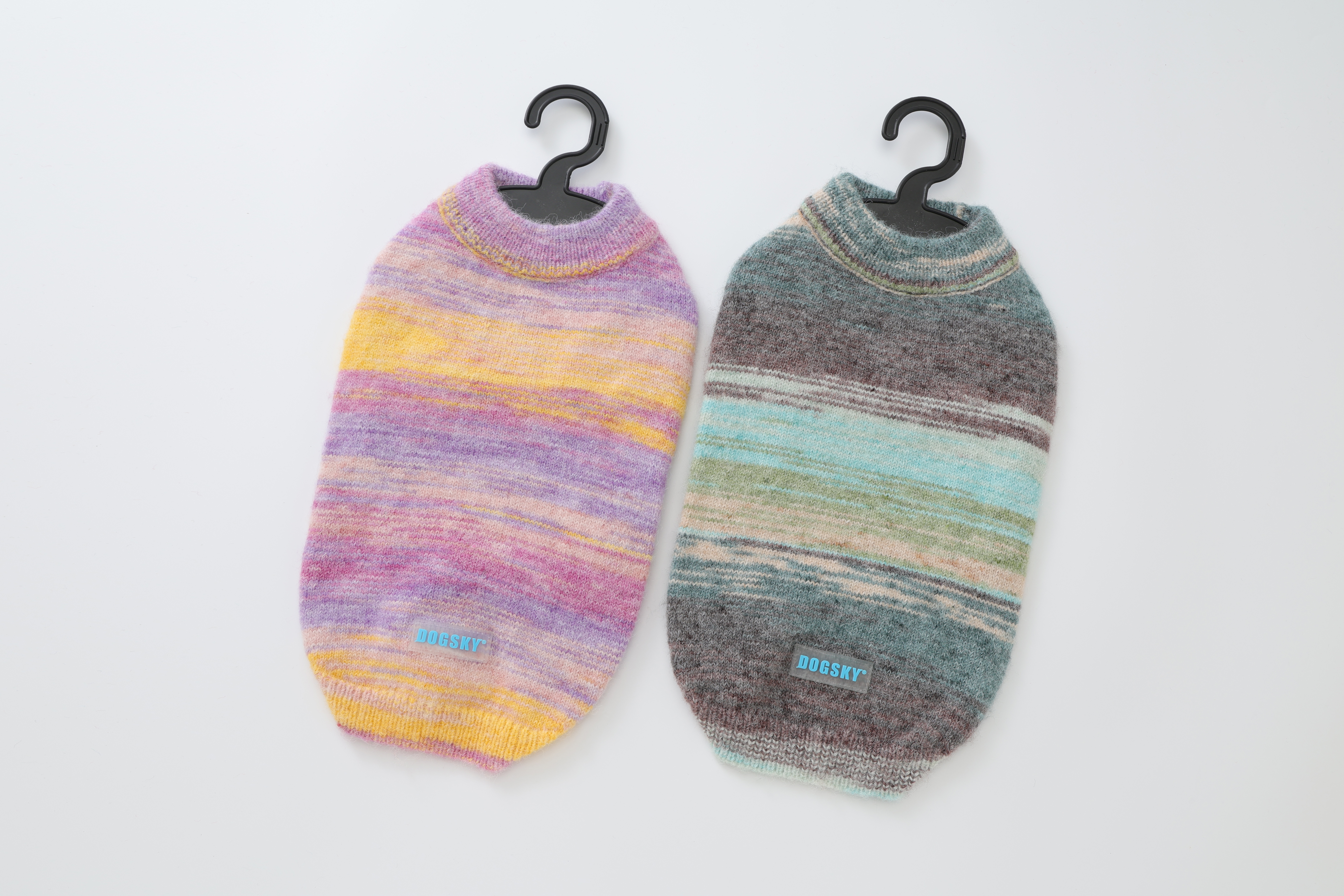 2025秋冬复古段染条纹宠物毛衣狗狗猫咪针织时尚保暖外套