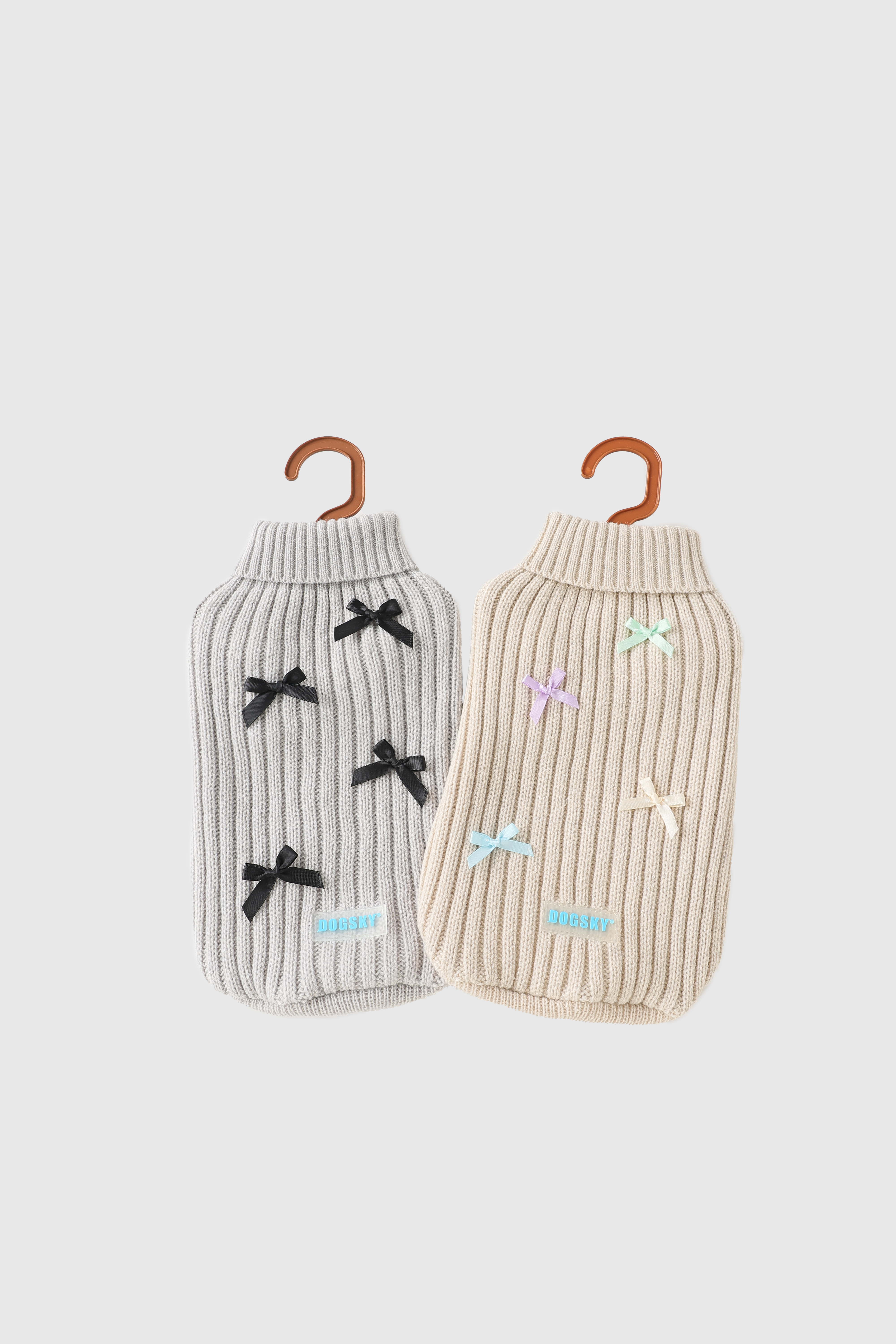 2025秋冬复古蝴蝶结宠物毛衣狗狗猫咪针织时尚保暖外套