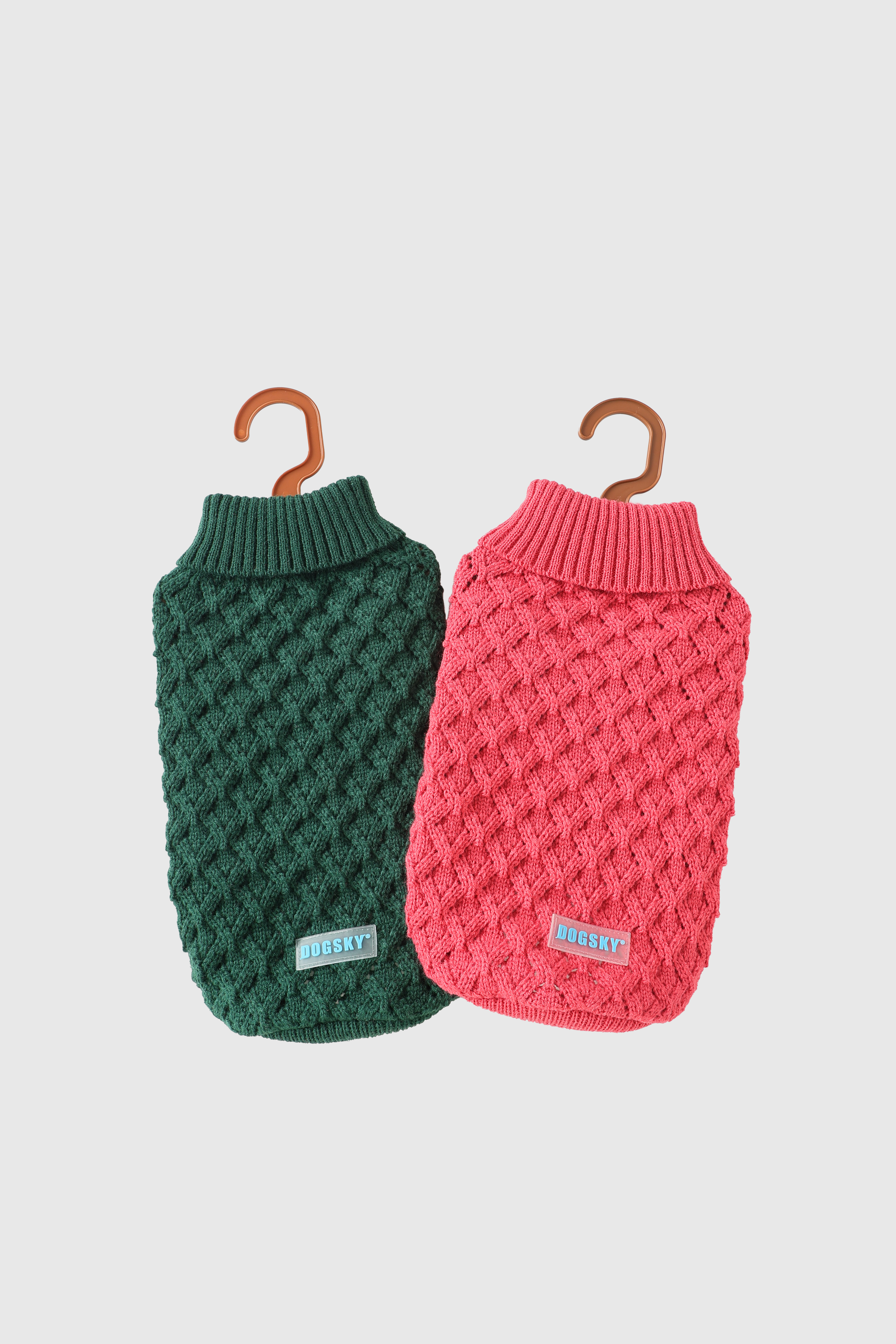 2025秋冬复古仿手工绞花宠物毛衣狗狗猫咪针织时尚保暖外套