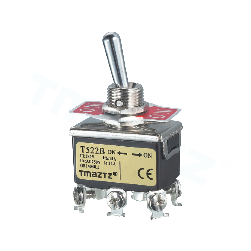 T522B  T5R22B ON-ON 6螺丝端子型钮子开关