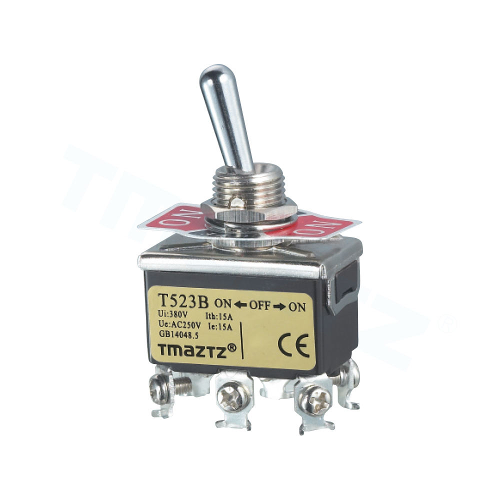 T523B  T5R23B ON-OFF-ON 6螺丝端子型钮子开关