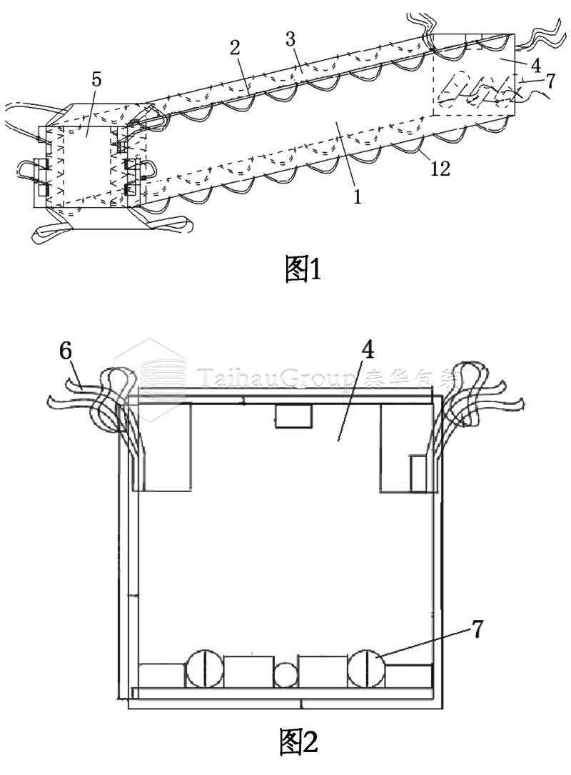 一体化的集装箱内衬袋结构图
