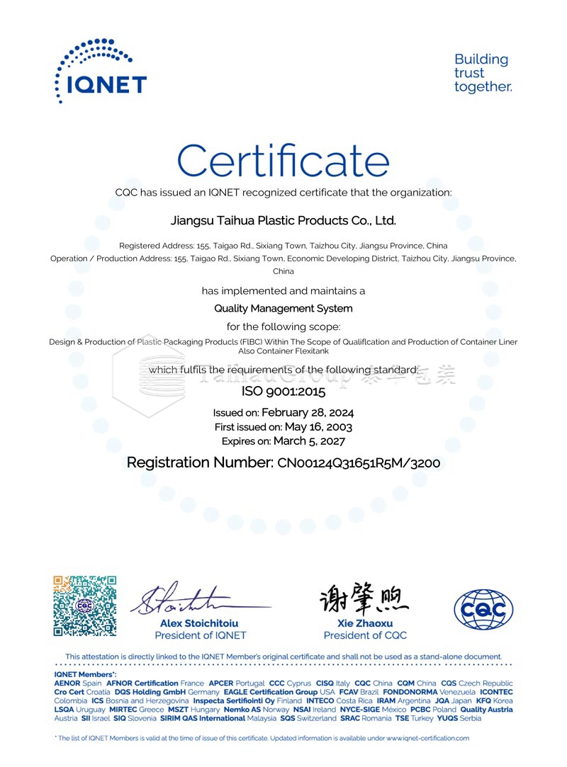 IQNET Certificate ISO 9001:2015