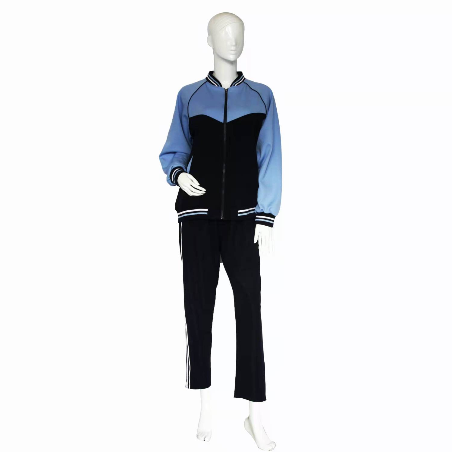 春秋季蓝色套装