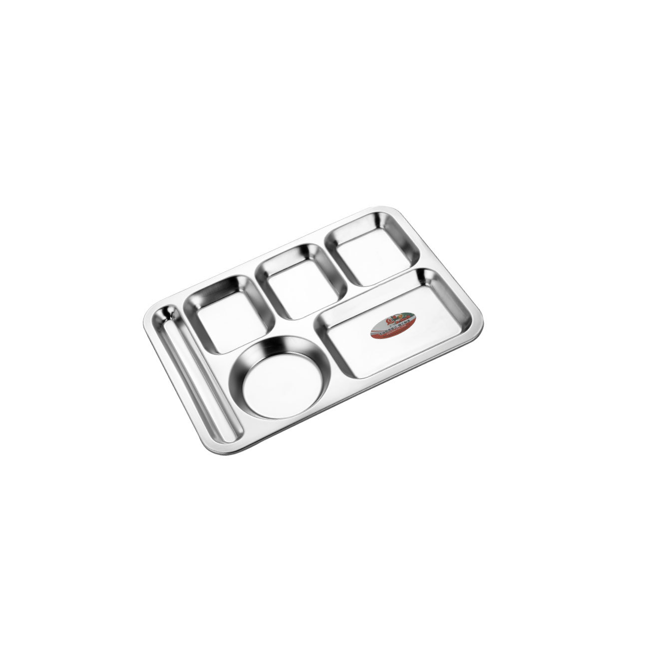 大圆六格快餐盘