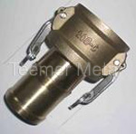Brass camlock coupling part C