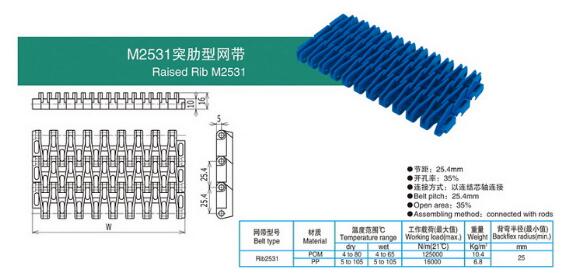 M2531突肋型网带