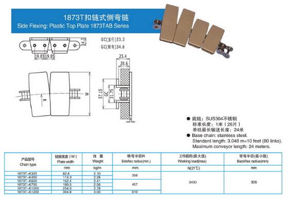 1873T扣链式侧弯链