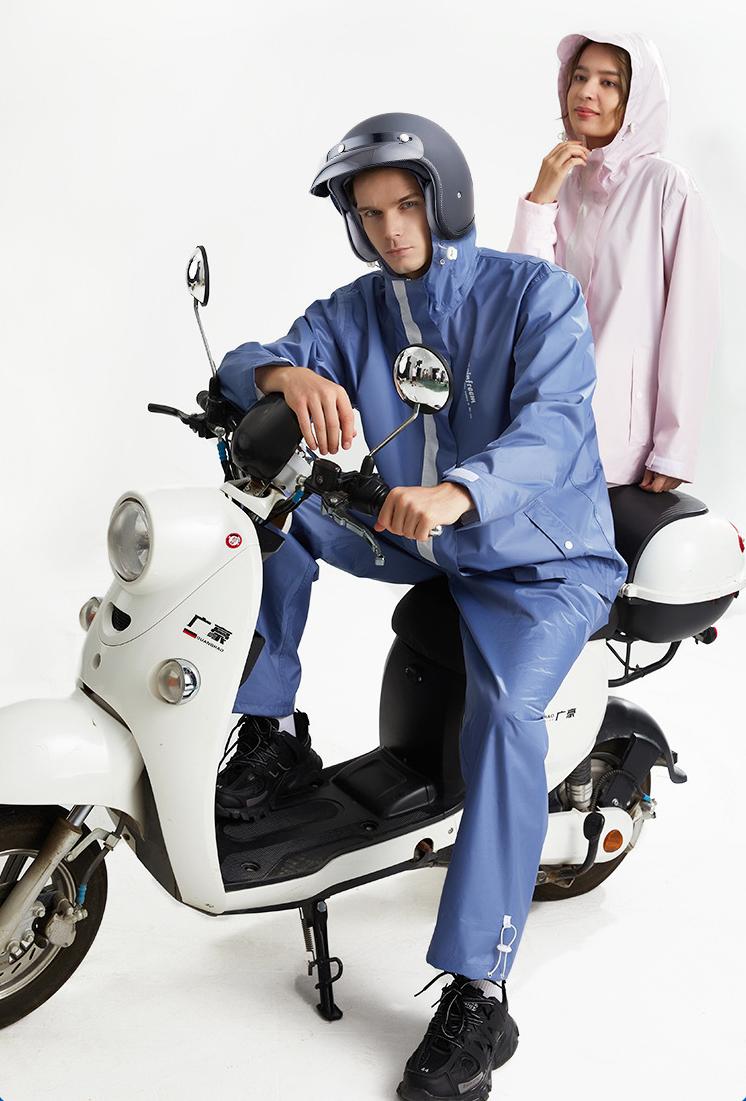 琴飞曼新色系双层防雨雨衣套装