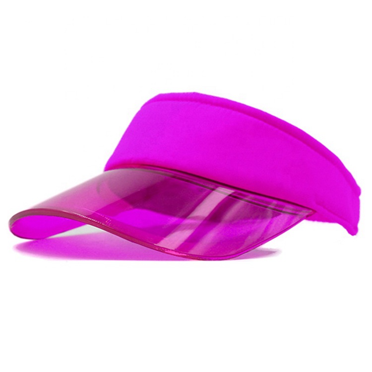 Pvc plstic sun visor cap