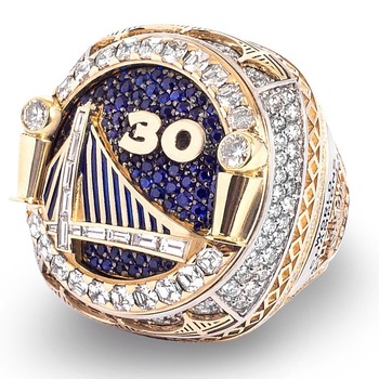 2017 NBA finals world champions championship ring with Cherrywood box