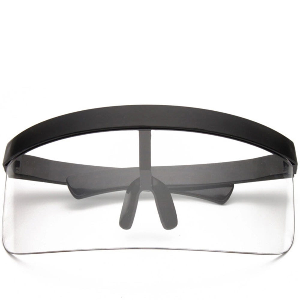 Retro Futuristic Single Shield Color Oversized Wrap Cyclops/Visor Sunglasses