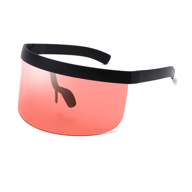 Super Large Futuristic Oversize Shield Visor Sunglasses Flat Top Mirrored Lens