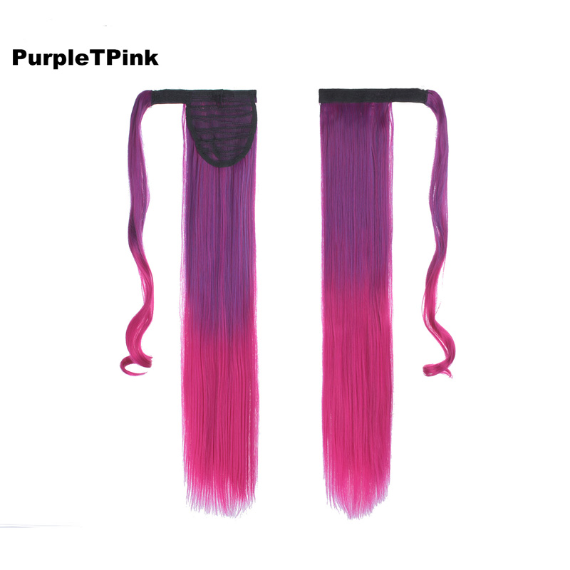 Wrap Ponytail Drawstring Long Straight Hair