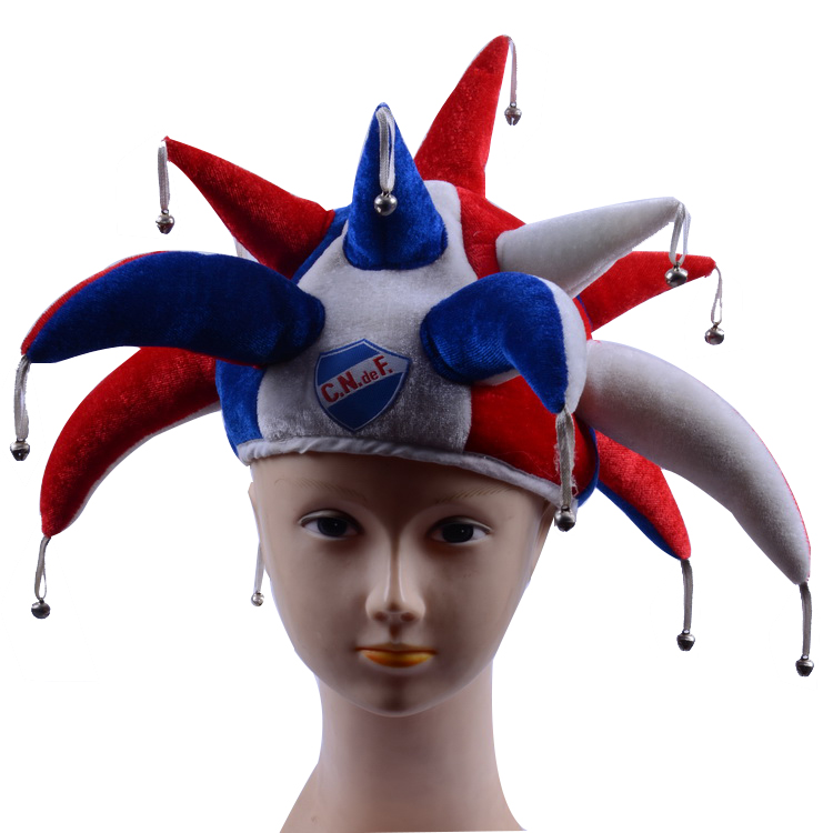 202 fancy hot sell funny Mardi Gras Pom Pom Jester Hat